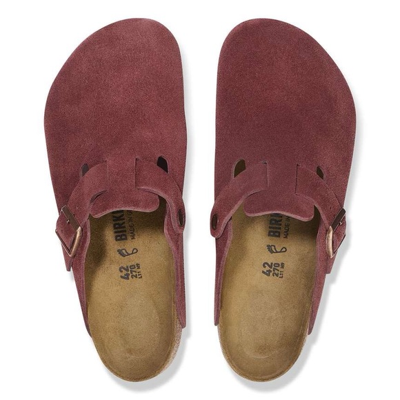 NIB Birkenstock Boston Clogs Suede Leather Zinfandel Size 37 ( 6 - 6.5 ) - Picture 3 of 6